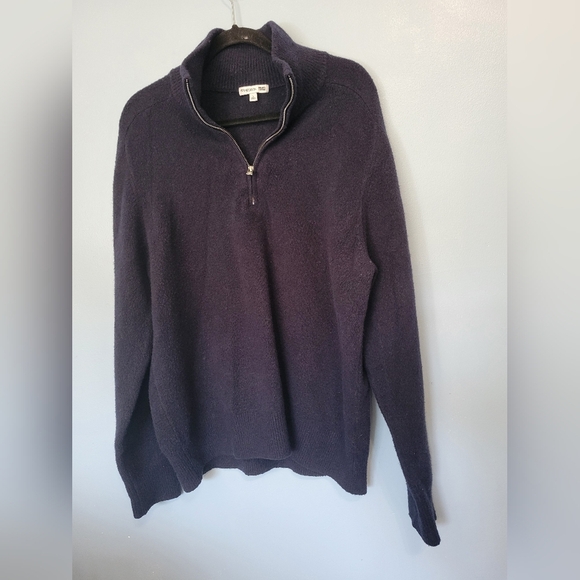 JW Anderson X Uniqlo Blue 1/4 Zip Mens Sweater L - Picture 2 of 7